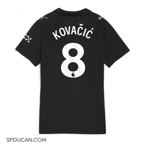 Zenski Nogometni Dres Manchester City Mateo Kovacic #8 Gostujuci 2025-26 Kratak Rukav Zenski Nogometni Dres Manchester City Mateo Kovacic #8 Gostujuci 2025-26 Kratak Rukav